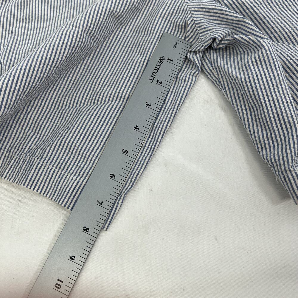J. Crew Shorts Mens 36 Blue White Seersucker Cotton Striped Summer Classic - Picture 8 of 10